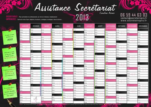 Calendrier Assistance Secrétariat